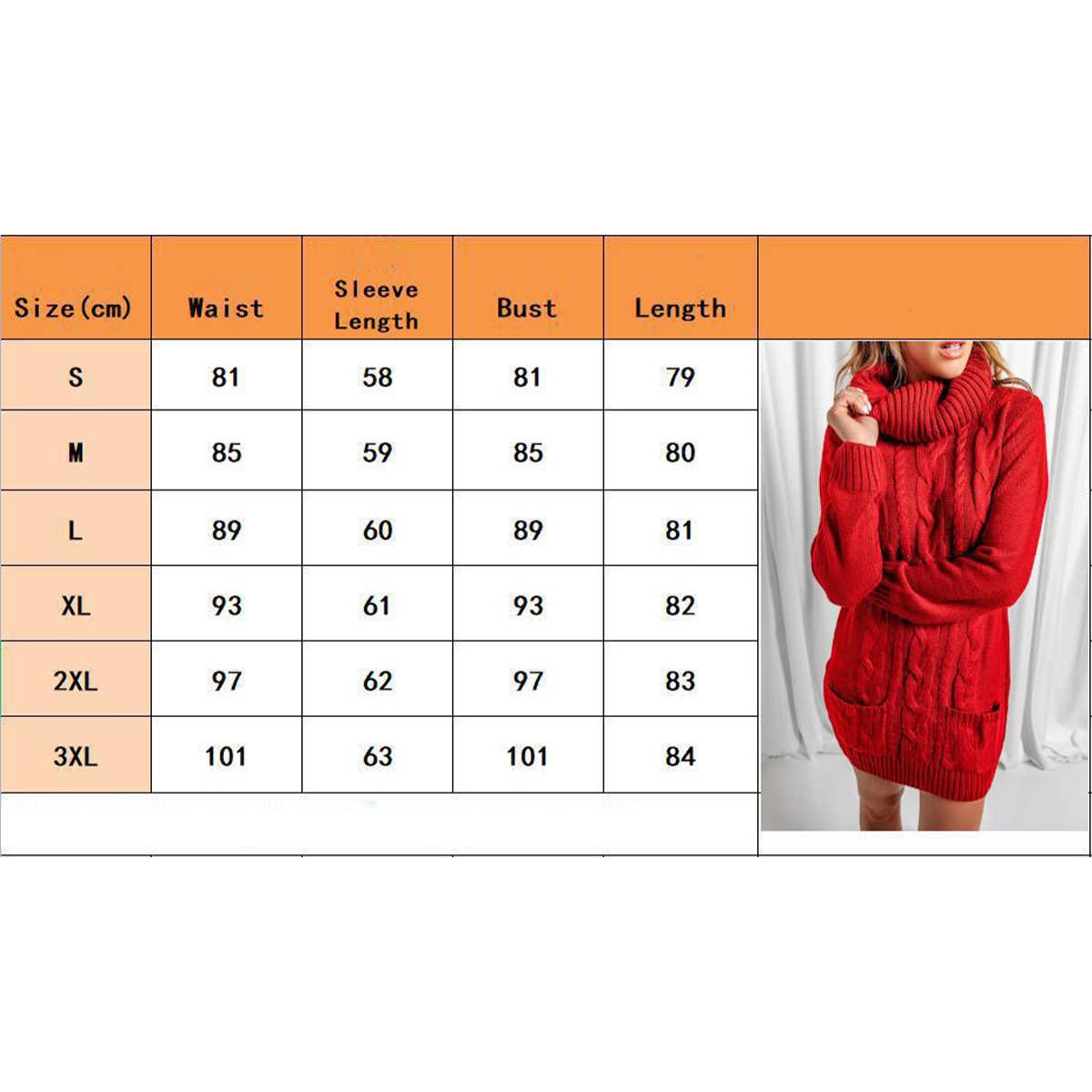 Turtleneck Solid Color Crew-Neck Sweater Dress