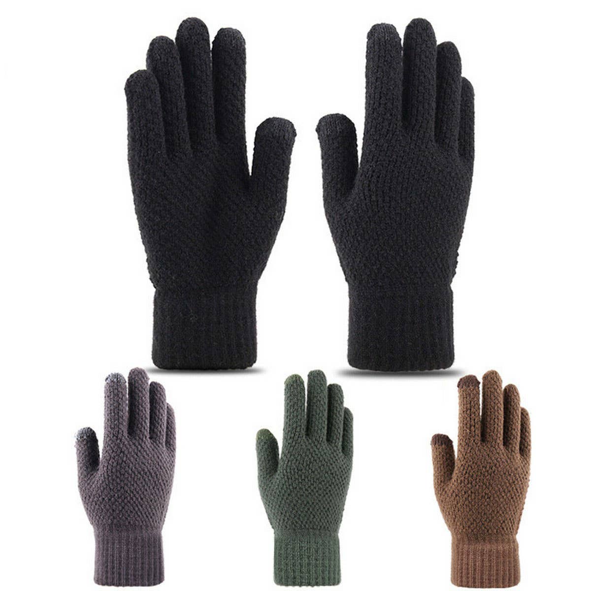 New Mens Cold-Proof Knitted Touchscreen Gloves_Cwag0395