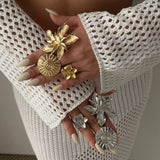 FASHIONABLE STACKING IRREGULAR HOLLOW ALLOY RING_CWMM3240