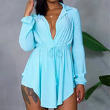 Sun Protection Solid Tie-Up Cardigan & Shorts Set
