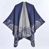 Vintage Cashew Flower Thick Warm Shawl_Cwasc0946