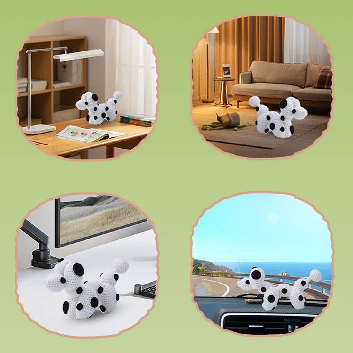 White Balloon Dog Doll Crochet Material Pack_Cwmm0820