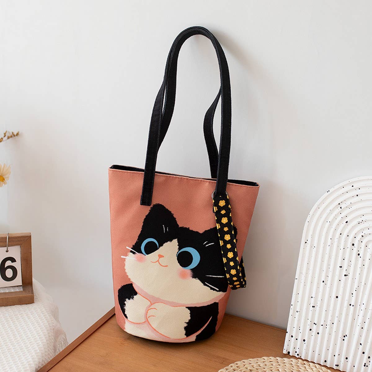 THICKENED CUTE CARTOON BUCKET BAG FOR WORK_CWAB5603