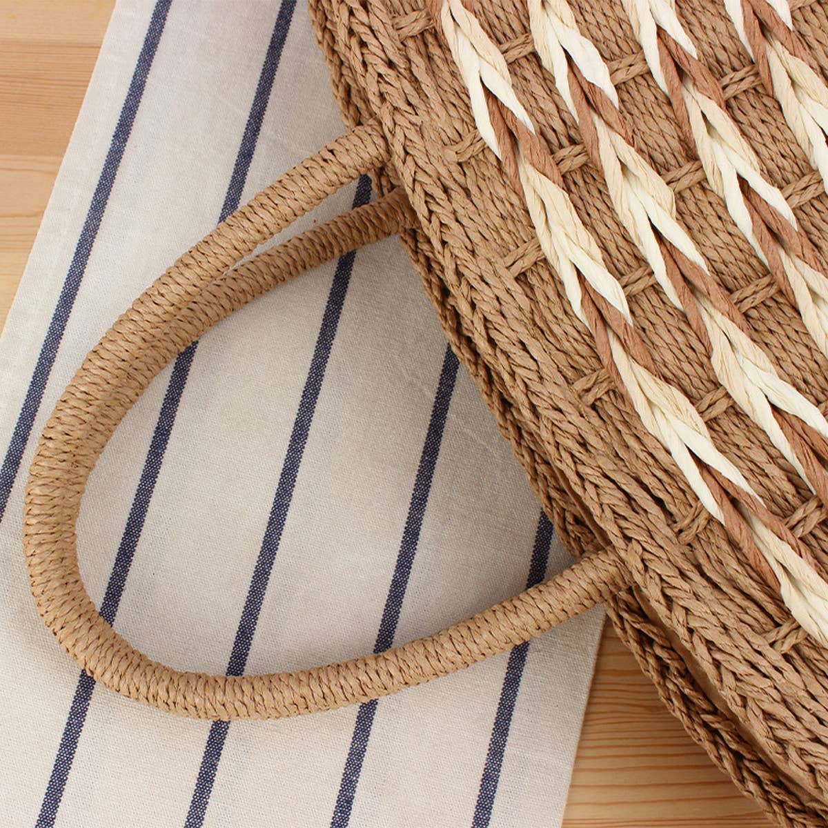 POPULAR SUMMER PORTABLE LARGE CAPACITY STRAW BAG_CWAB2100