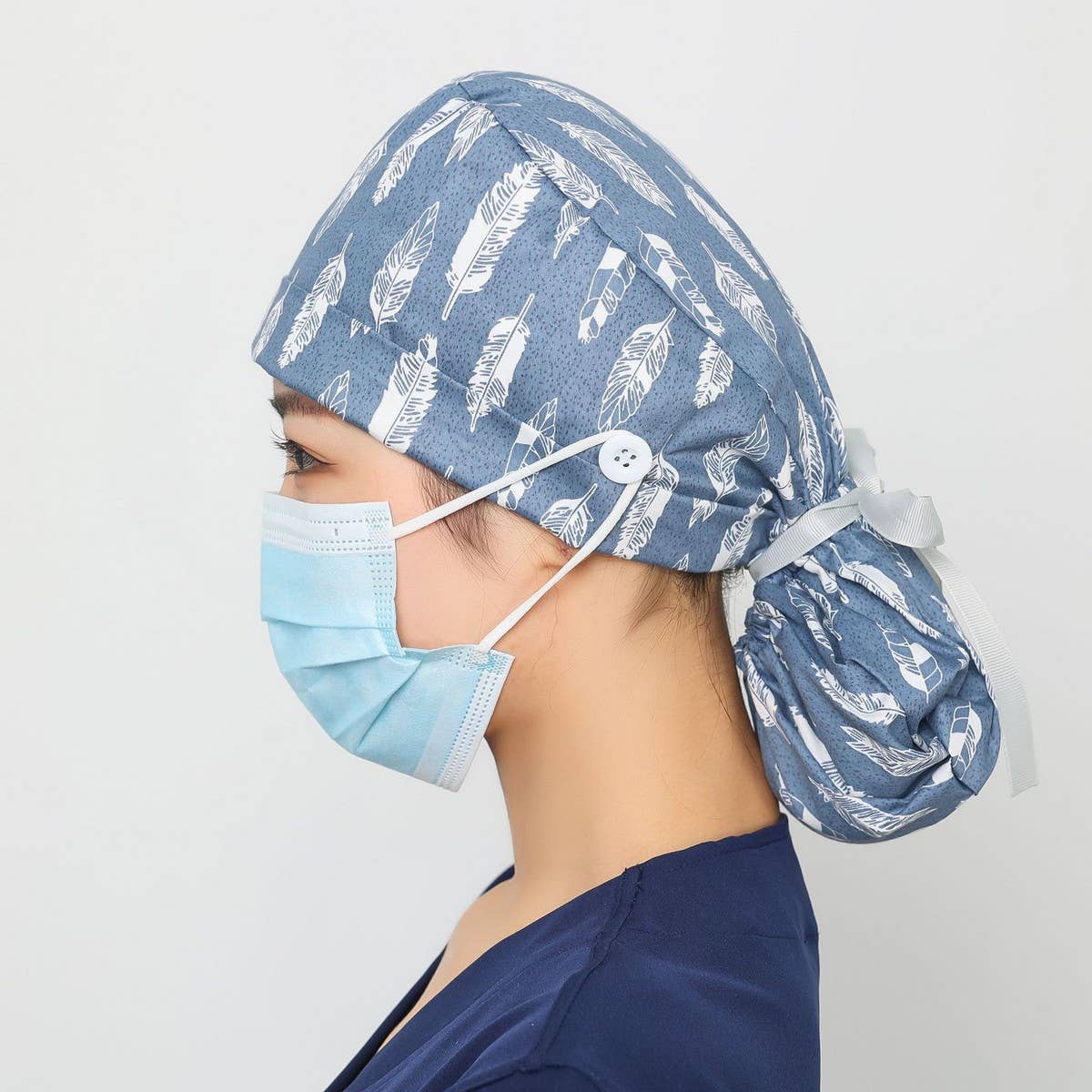 Long Hair Style Baotou Hat Frosted Work Hat_Cwah3385