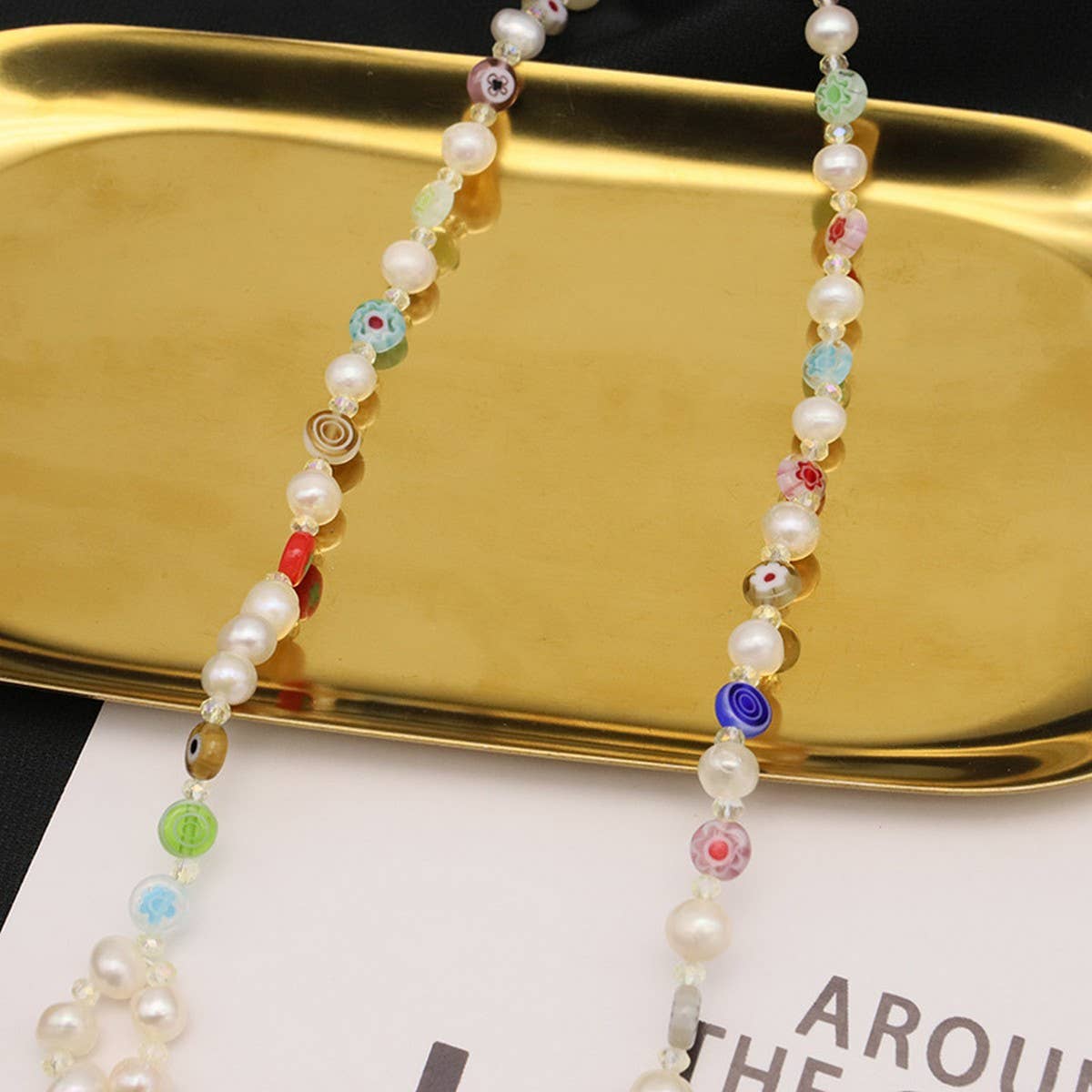 Womens Natural Freshwater Pearl Necklace