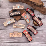 Western Cowboy Style Pu Leather Hair Clip Large_Cwasc03059