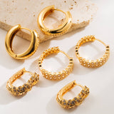 MINIMALIST GOLD PLATED HOOP EARRINGS FOR WOMEN_CWMM8530