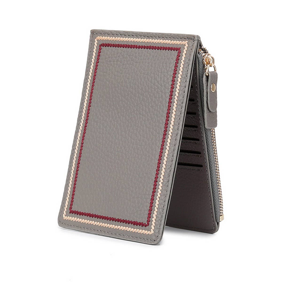 Ultra -Thin Leather Fashion Folding Purse Card Bag_Cwab3889