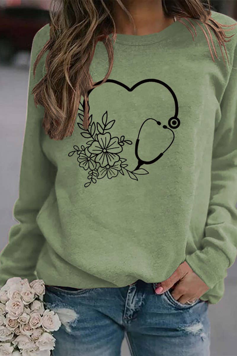Valentine Day Printed Long Sleeved Pullover_Cwtstl0973