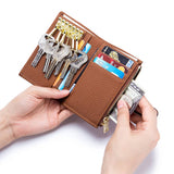 MULTIFUNCTIONAL KEY COIN PURSE SMALL LEATHER WALLET_CWAB3818