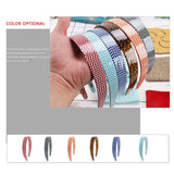 CHECKERBOARD HAIRPIN HEADBAND WIDE BRIM HEADBAND_CWAHA4380