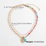 Womens Geometric Pendant Stacking Necklace