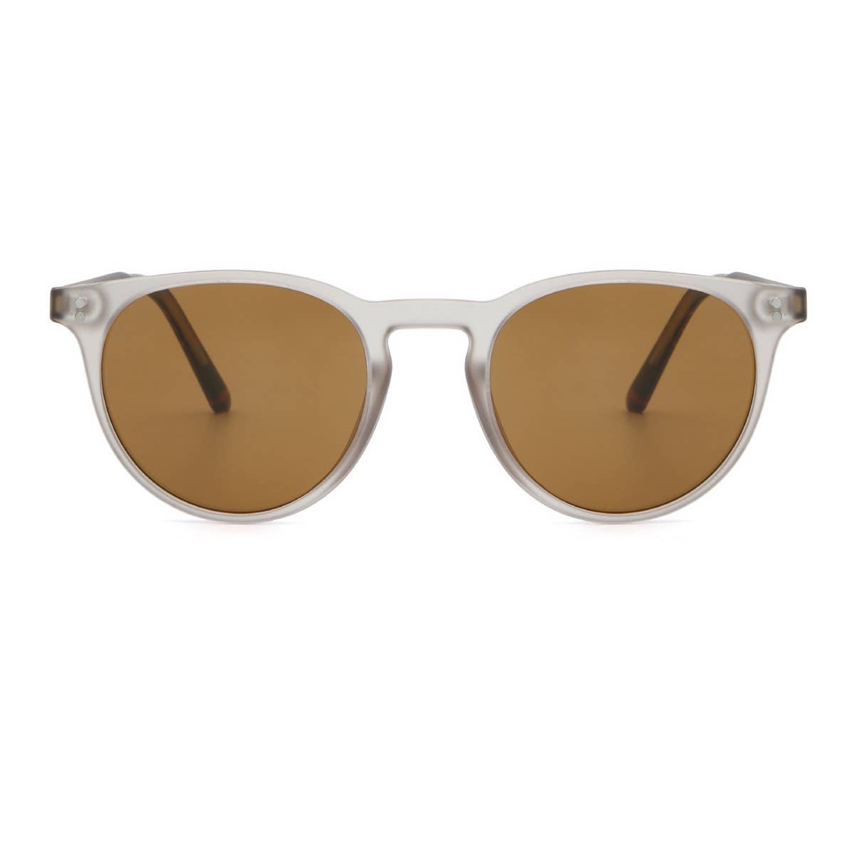 FASHIONABLE FAUX ACETATE ROUND FRAME SUNGLASSES_CWASG0506