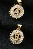 A Z ALPHABET LETTER SUN PENDANT NECKLACE_CWAJE055 B20221