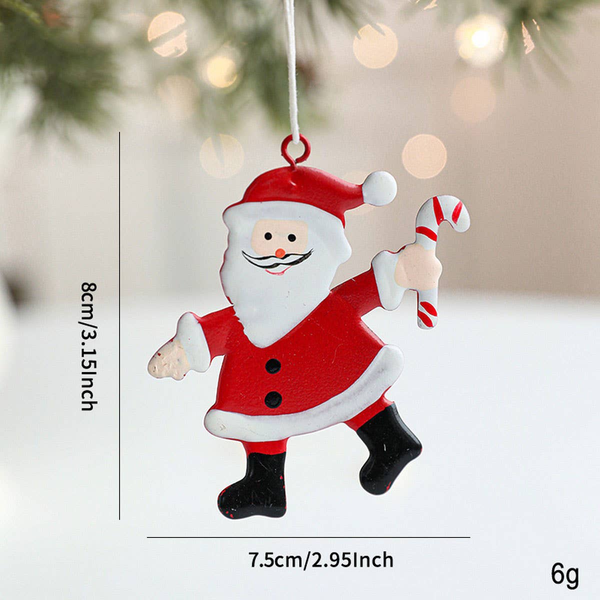 RUSTIC IRON ANGEL SANTA SNOWMAN TREE HANGING_CWMM9765