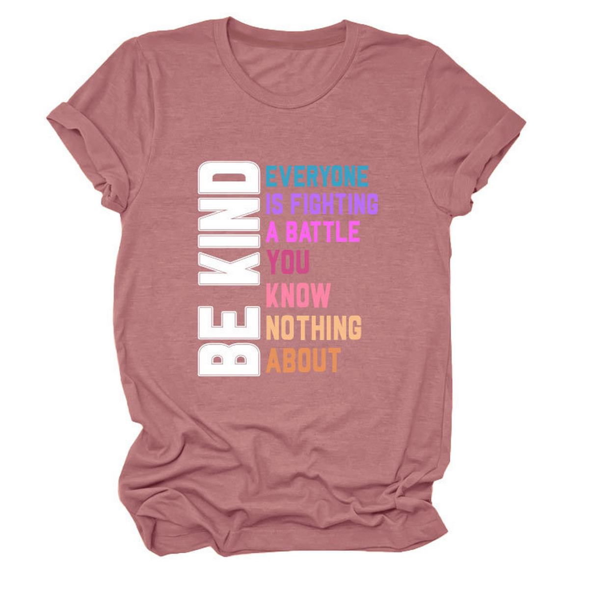 Trendy Womens Tee With Kindness Slogan