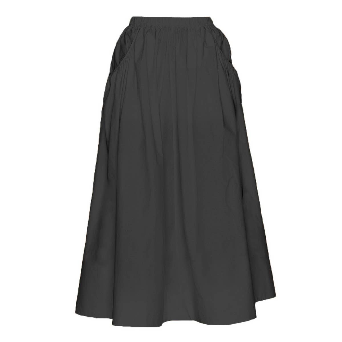 COTTON AND LINEN HIGH WAIST LOOSE SKIRT_CWBSS0398