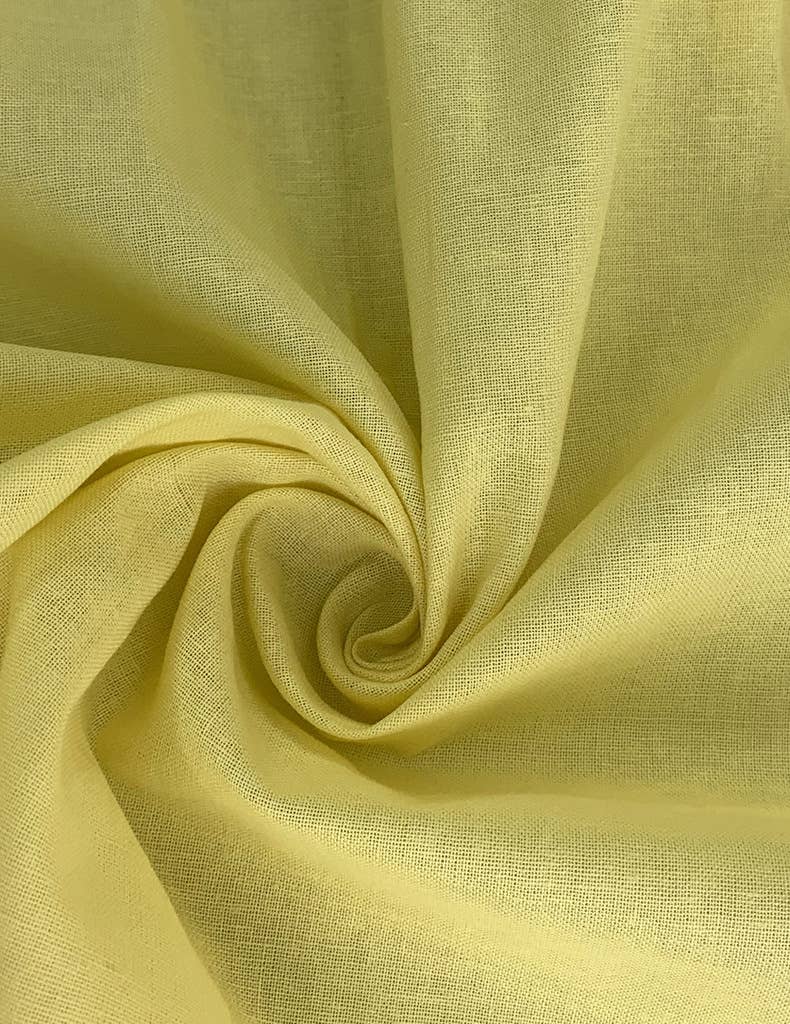 V-Neck Puffed Sleeve Cotton Linen Dress