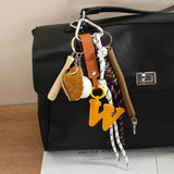 CUTE PLUSH BEAR KEYCHAIN WITH BOW PHOTO HOLDER_CWMM7825