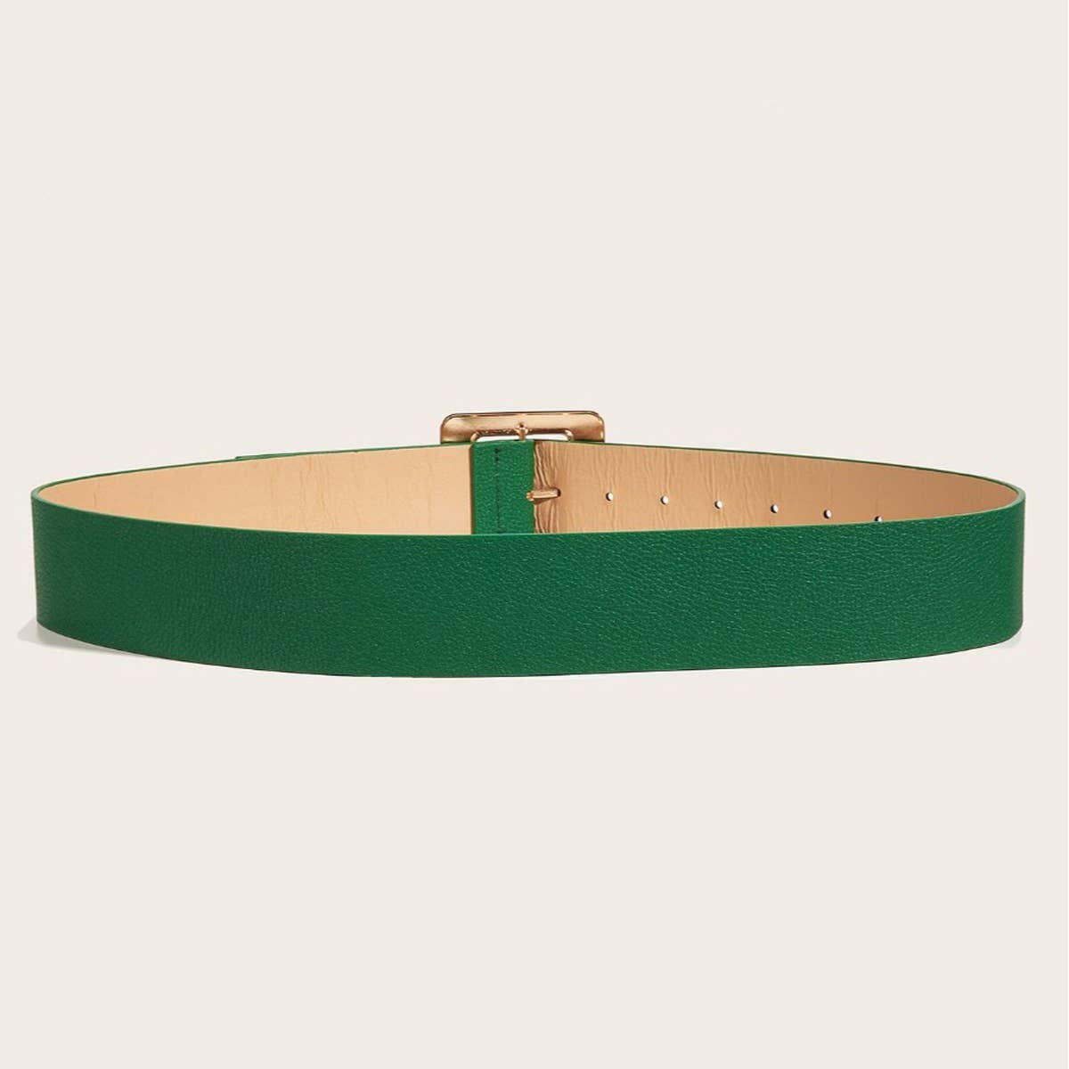 FASHIONABLE GREEN PU BELT_CWABE0445