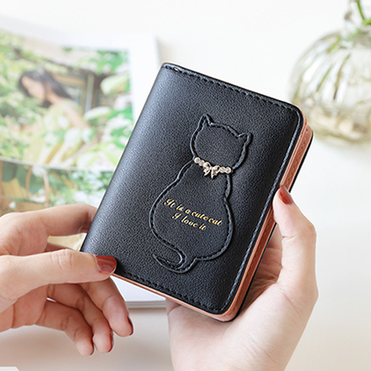 Cute Cat Tassel Zipper Wallet For Girls_Cwab06194