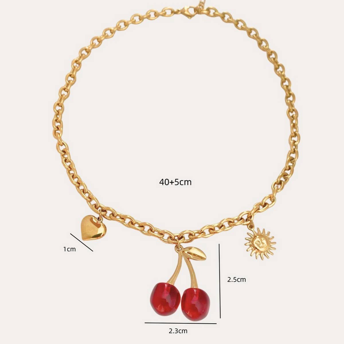 CHERRY GIRL RED PENDANT NECKLACE_CWMM5301