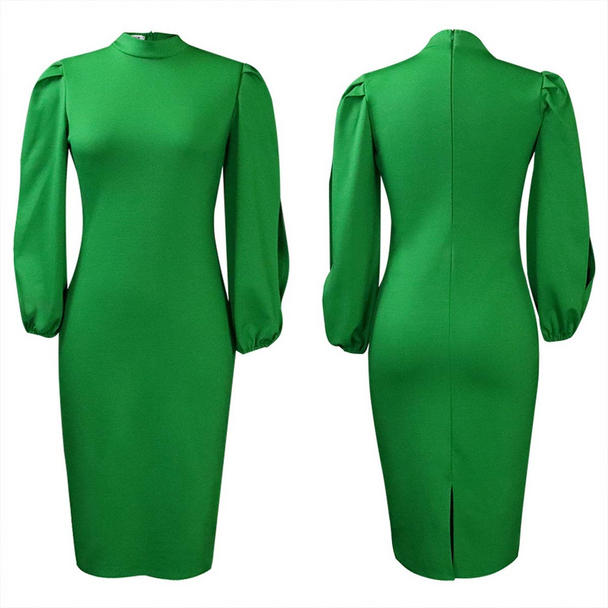 SOLID COLOR TEMPERAMENT FASHION PLUS SIZE DRESS_CWDMD3707