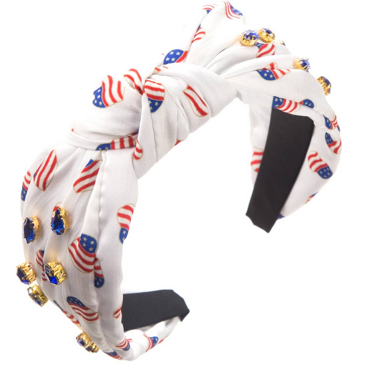 NEW AMERICAN FLAG FULL DIAMOND HEADBAND_CWAHA1260