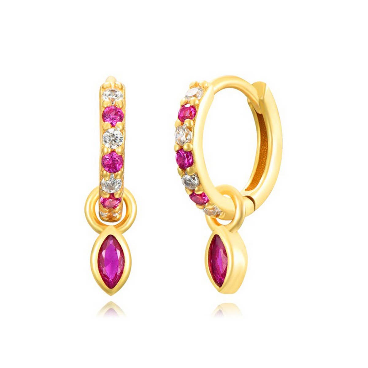 COLORFUL FRENCH TEMPERAMENT GEOMETRIC EARRINGS_CWAJE1774