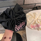 SIMPLE EMBROIDERED LETTER SATIN HEADBAND_CWAHA3700