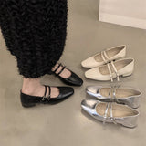 SILVER CHUNKY HEEL MARY JANE SHOES FOR WOMEN_CWSHF0056