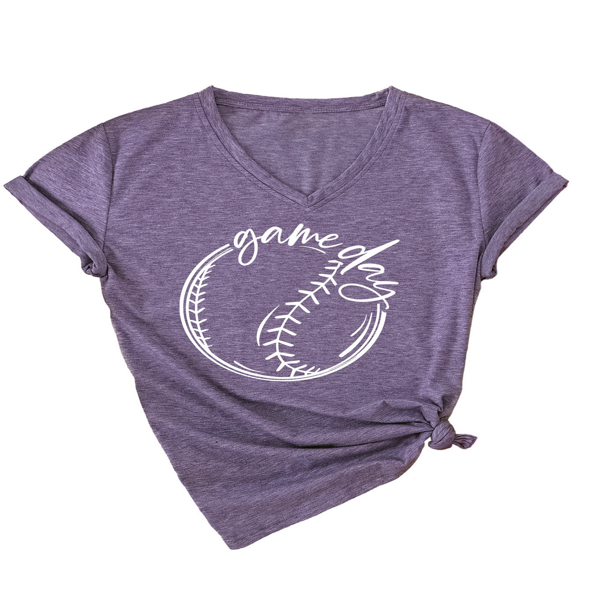 CASUAL WOMEN S TEE GAME DAY V NECK DESIGN_CWTTS1535