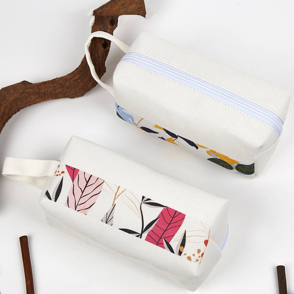 PRINTED WASH BAG CANVAS MAKEUP BAG_CWAB1442