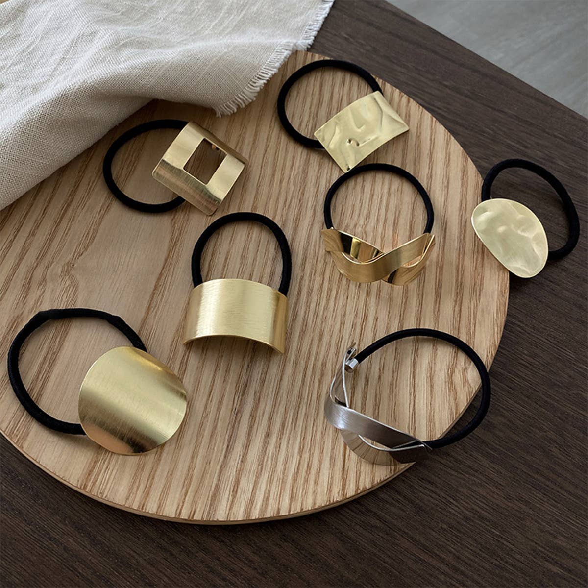 SIMPLE BRUSHED TEMPERAMENT HAIR SCRUNCHIES_CWAHA2661