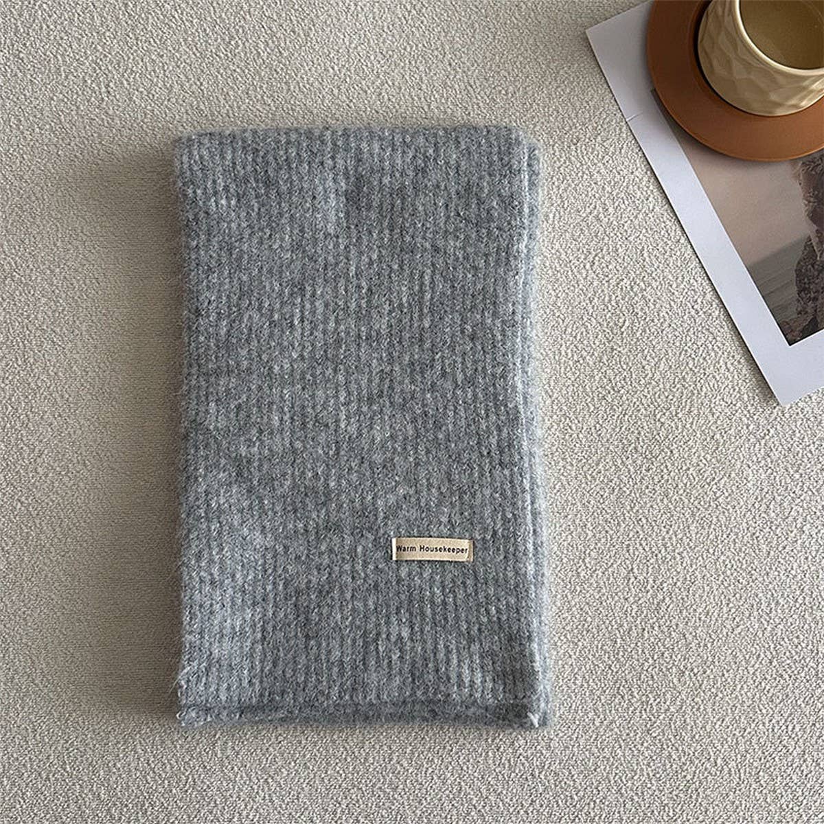 Winter Solid Wool Blend Scarf Soft And Versatile_Cwasc2286