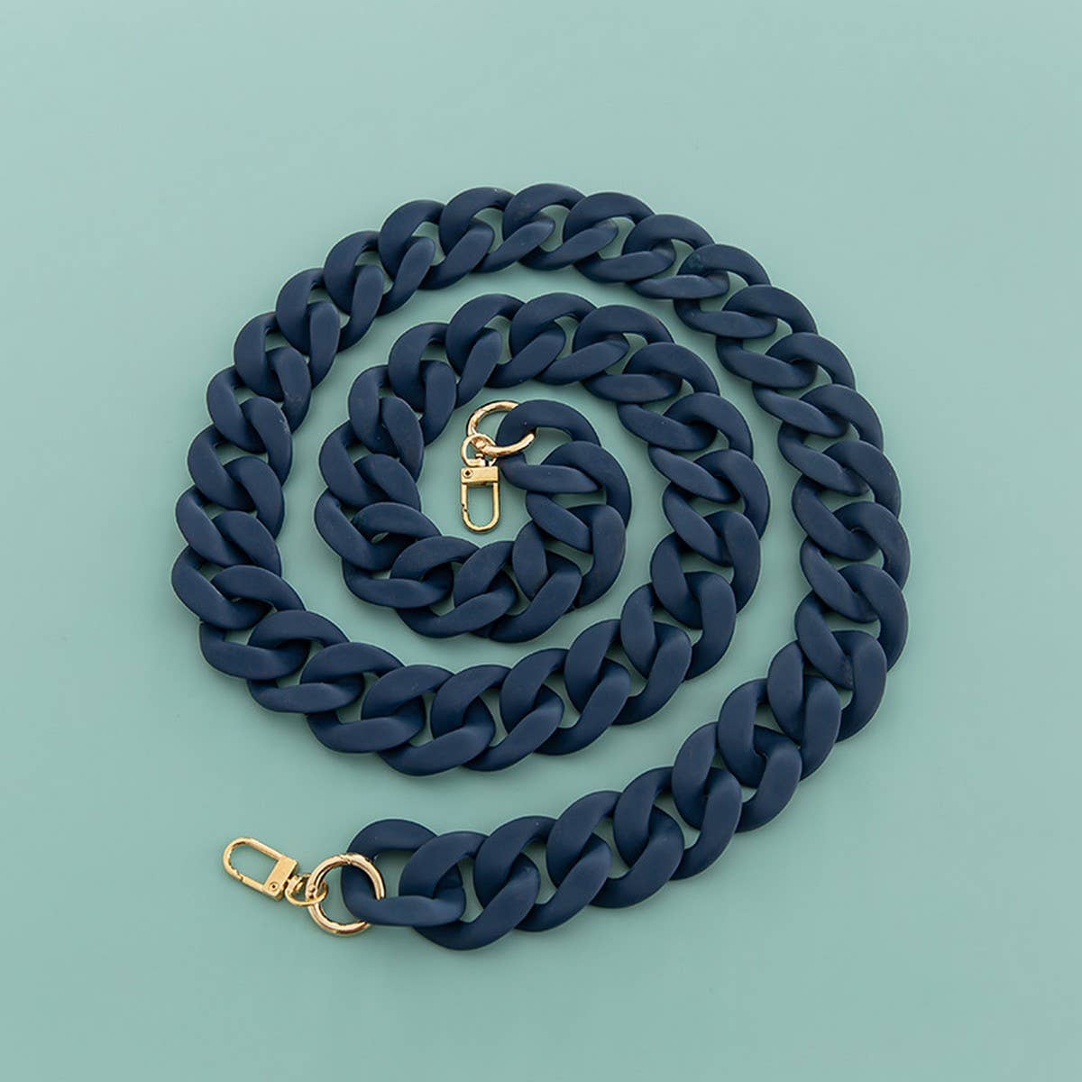 LARGE RESIN ACRYLIC BAG CHAIN WIDE STRAP_CWMM5065