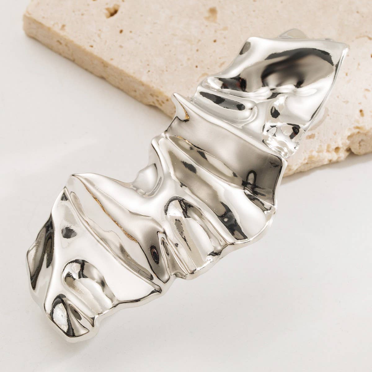 MINIMALIST METAL SPRING CLIP SHELL SHAPE HAIRPIN_CWAHA6178