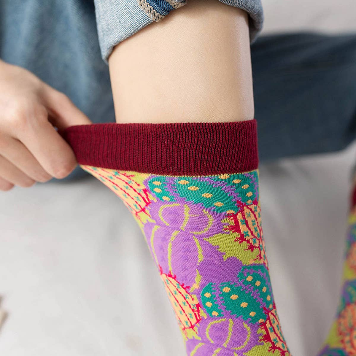 CASUAL PERSONALIZED JACQUARD SOCKS_CWMS0353