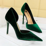 SHALLOW POINTED TOE SUEDE HIGH HEELED SHOES_CWSHH0068