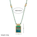 FASHIONABLE AND SIMPLE COLORFUL PENDANT NECKLACE_CWMM3915