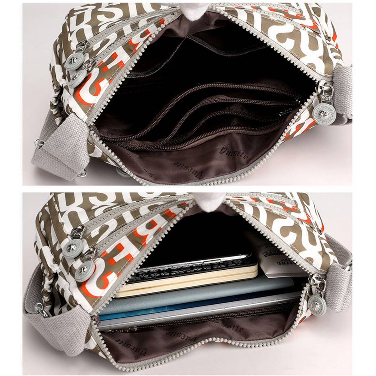 SIMPLE AND ELEGANT NYLON CROSSBODY SHOULDER BAG_CWASC1748