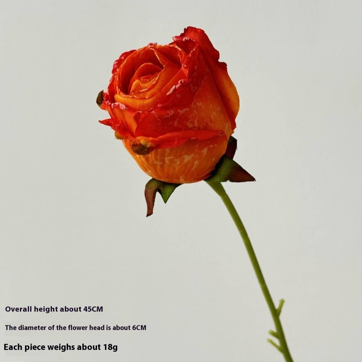 Vintage Burnt Edge Rose Faux Flower Bouquet_Cwmm6584