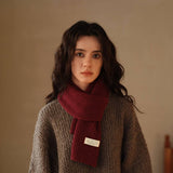 SOLID COLOR KNIT SCARF UNISEX WINTER ESSENTIAL_CWASC2280