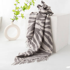 SILVER GREY SCARF REVERSIBLE WINTER SHAWL_CWASC0992