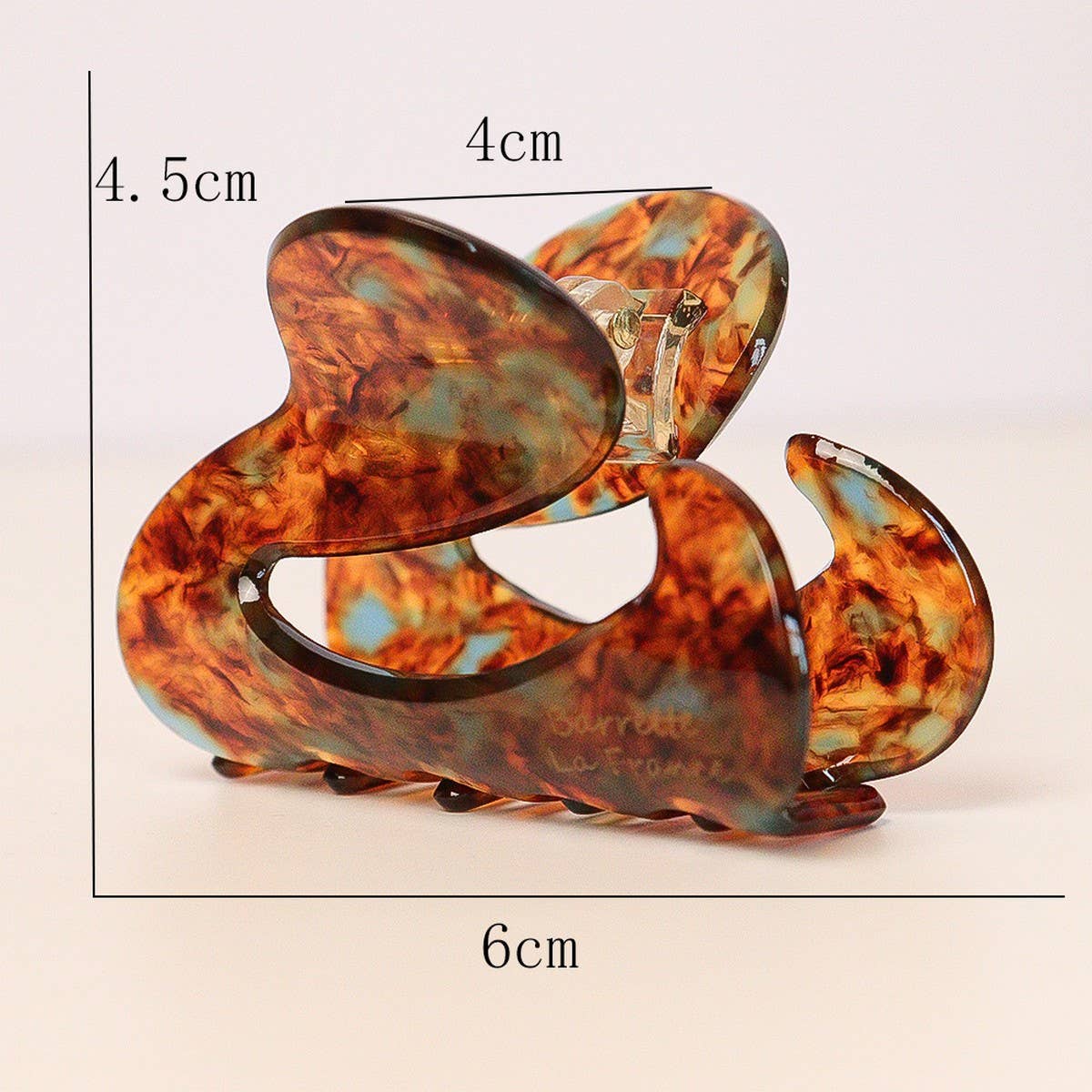 FRENCH ACETATE HALF UP HAIR CLIP IRREGULAR SHAPE_CWAHA2648