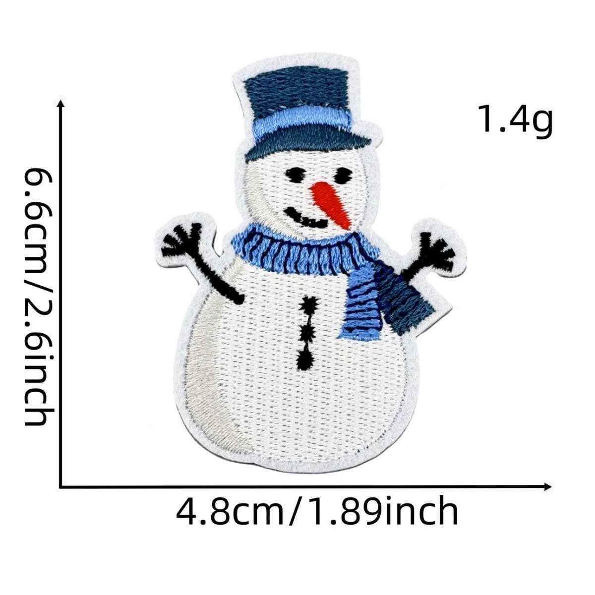 Winter Blue Christmas Graffiti Embroidered Patch_Cwmm4028