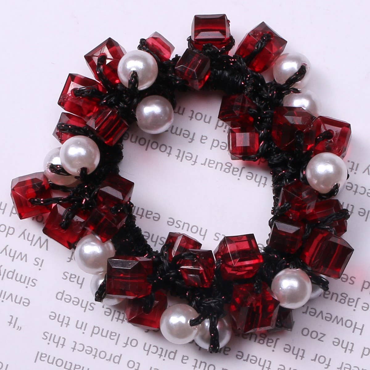 ELEGANT PEARL CRYSTAL HAIR TIE NEW SIMPLE STYLE_CWAHA6780