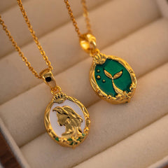 MERMAID PRINCESS FISH TAIL REVERSIBLE NECKLACE_CWAJE1598