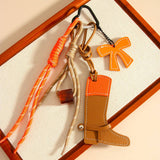 Western Horse Keychain With Beads Bow_Cwmm7824